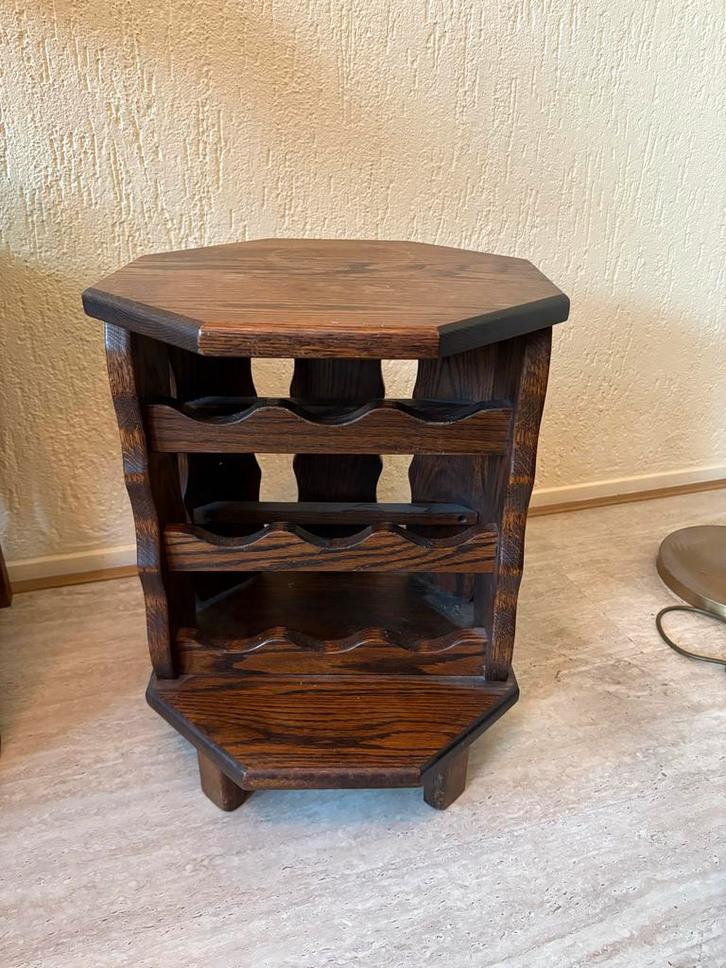 Wijnrek/Bijzettafel - Authentiek & Handig!, Huis en Inrichting, Woonaccessoires | Wijnrekken, Gebruikt, Minder dan 50 cm, Hout
