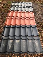 6 kleine dakpanplaten voor houtstek afdakje of kippenhok, Zwart, Zo goed als nieuw, Minder dan 5 m², Metaal