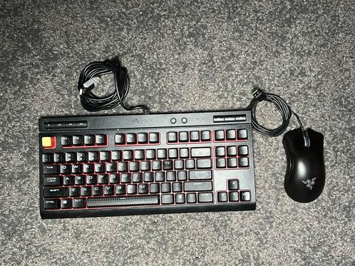 Mooi toetsenbord en muis set van Corsair en Razor, Computers en Software, Toetsenborden, Zo goed als nieuw, Ophalen of Verzenden