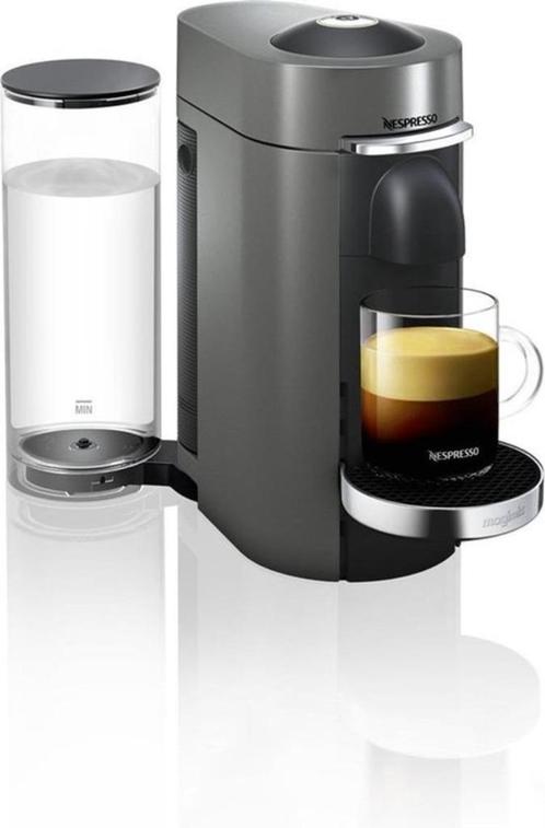 Nespresso Vertuo Plus Deluxe Titan koffiemachine, Witgoed en Apparatuur, Koffiezetapparaten, Zo goed als nieuw, Koffiepads en cups
