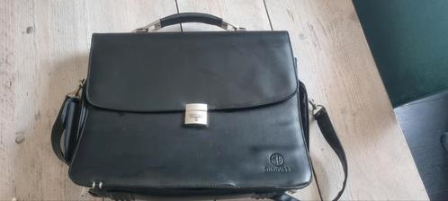 SundVall echte leren laptop/aktetas, Computers en Software, Laptoptassen, Zo goed als nieuw, Aktetas, Ophalen of Verzenden