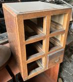 Antiek klein houten ladenkastje, Huis en Inrichting, Ophalen, Minder dan 50 cm, Gebruikt, Eikenhout