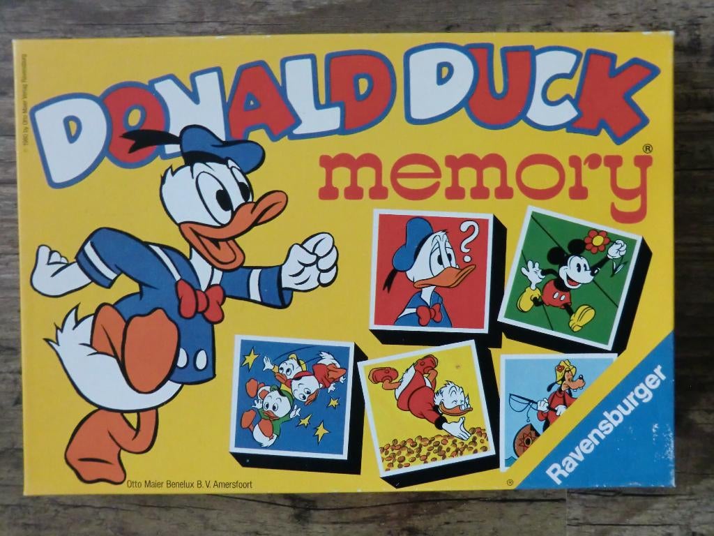 Donald Duck Memory spel, Hobby en Vrije tijd, Gezelschapsspellen | Bordspellen, Vijf spelers of meer, Ophalen of Verzenden, Zo goed als nieuw