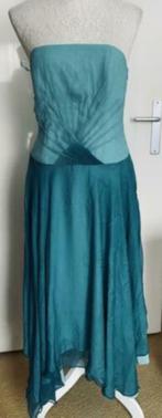 Jurk strapless van Monsoon zijde maat 40 [v], Maat 38/40 (M), Ophalen of Verzenden, Zo goed als nieuw, Onder de knie