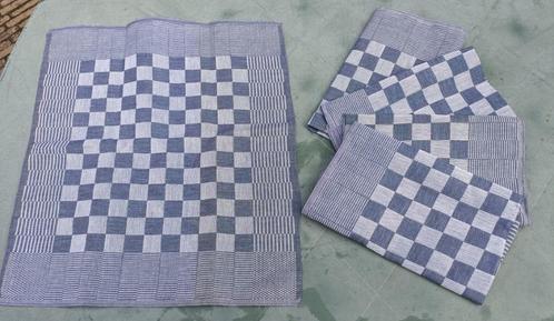 Vintage theedoek keukendoek geruit 100% katoen 70x63 (AL137), Huis en Inrichting, Keuken | Textiel, Zo goed als nieuw, Theedoek of Handdoek