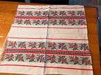 VINTAGE KERST THEEDOEK HANDDOEK RETRO HULS TAFELKLEED, Ophalen of Verzenden, Nieuw, Theedoek of Handdoek