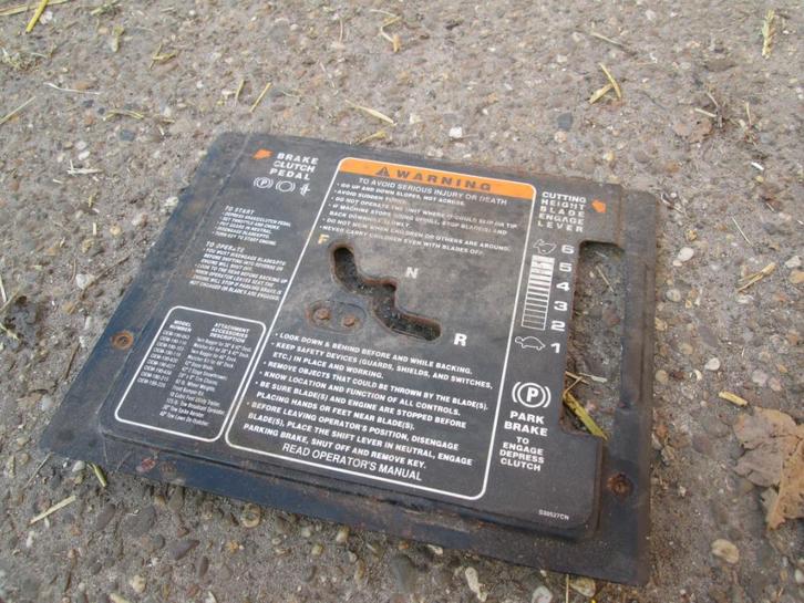 Afdekplaat versnellingspoken MTD Bolens Troy Bilt Huskee, Tuin en Terras, Grasmaaiers, Gebruikt, Ophalen of Verzenden