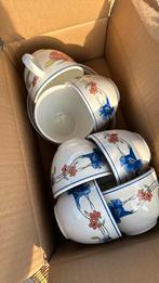 7 kop en schotels ALPINE MEADOW + Melkkannetje, Ophalen of Verzenden, Porselein, Overige stijlen, Kop(pen) en/of Schotel(s)