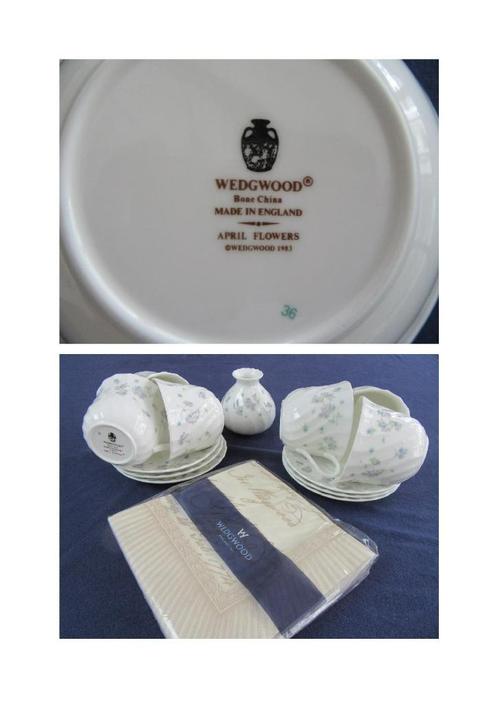49-delig Wedgwood servies "April Flowers", Antiek en Kunst, Antiek | Servies los, Ophalen