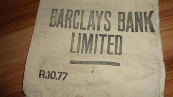Barclays bank oude geldzak vintage geld money beschikbaar voor biedingen