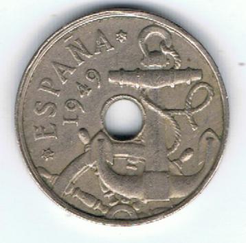 22-1574 Spanje 50 centimo 1949(62) beschikbaar voor biedingen