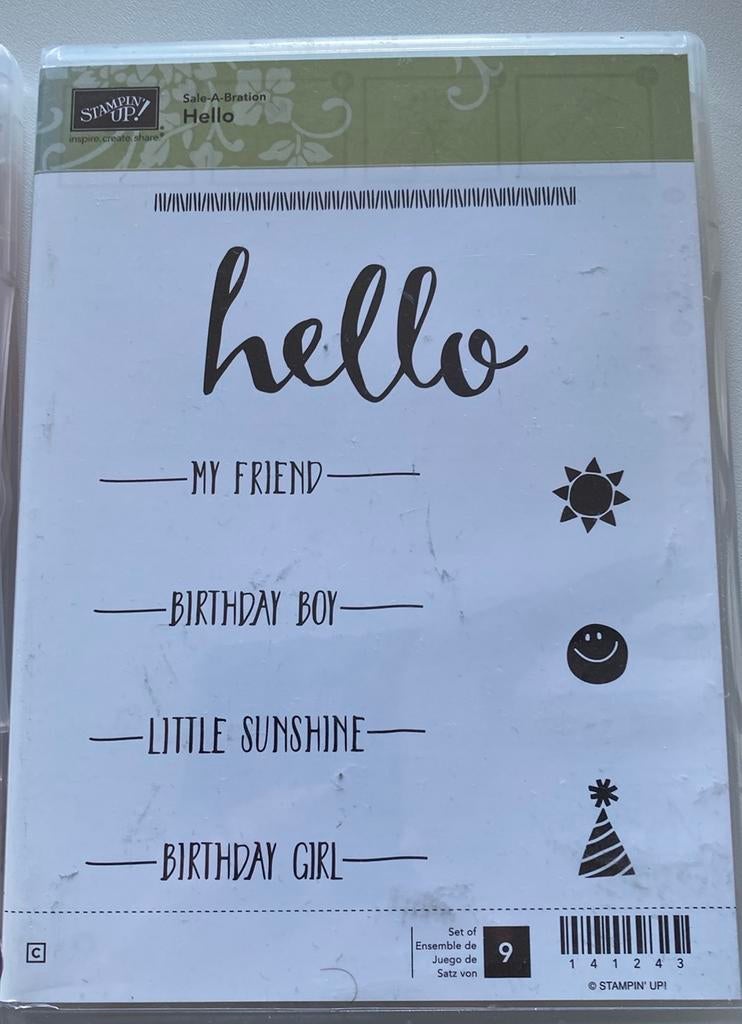 Diverse tekststempelsets, Stampin' Up!, Ophalen of Verzenden, Gebruikt, Clearstamp