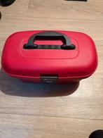 Beautycase, Sieraden, Tassen en Uiterlijk, Ophalen, Zo goed als nieuw, Rood, Hardcase