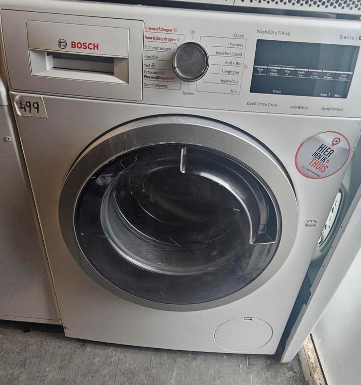 Was droog combinatie Bosch, Witgoed en Apparatuur, Was-droogcombinaties, Gebruikt, 6 tot 8 kg, Ophalen