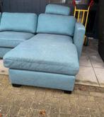 !!ACTIE!! Groene U bank, gratis levering, Verzenden, Zo goed als nieuw, Vierpersoons of meer