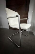 4/6 crème lederen Henders & Hazel design eetkamerstoelen., Ophalen, Creme, Henders en Hazel, Zo goed als nieuw
