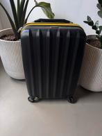 Handbagage Koffer Zwart/Geel, Ophalen, Hard kunststof, Minder dan 50 cm, Zo goed als nieuw