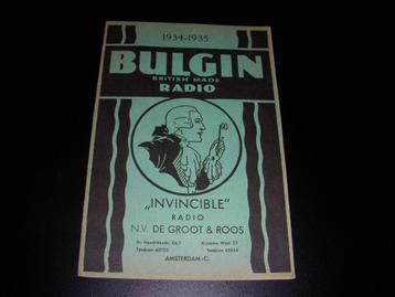 MOOIE catalogus Bulgin Britse radio onderdelen 1934-1935 beschikbaar voor biedingen