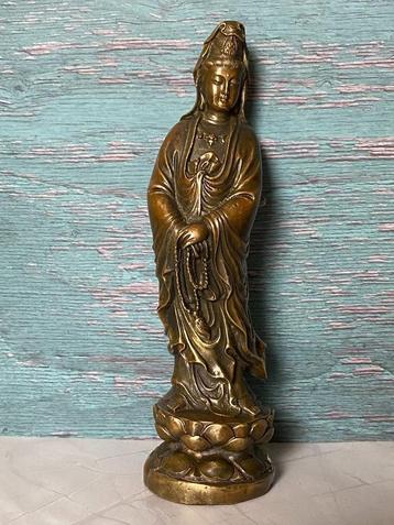 bronzen Godin Kwan Yin beeld – 21 cm beschikbaar voor biedingen