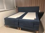 Elektrische bed, Huis en Inrichting, Slaapkamer | Boxsprings, Ophalen, Blauw, Tweepersoons, Zo goed als nieuw