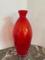 Handgemaakte vintage vaas van rood glas, Ophalen of Verzenden