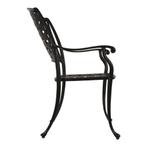 Tuinstoel giet aluminium 43 x 63 x 91 cm kleur zwart, Huis en Inrichting, Stoelen, Ophalen of Verzenden, Nieuw, Zwart, Eén