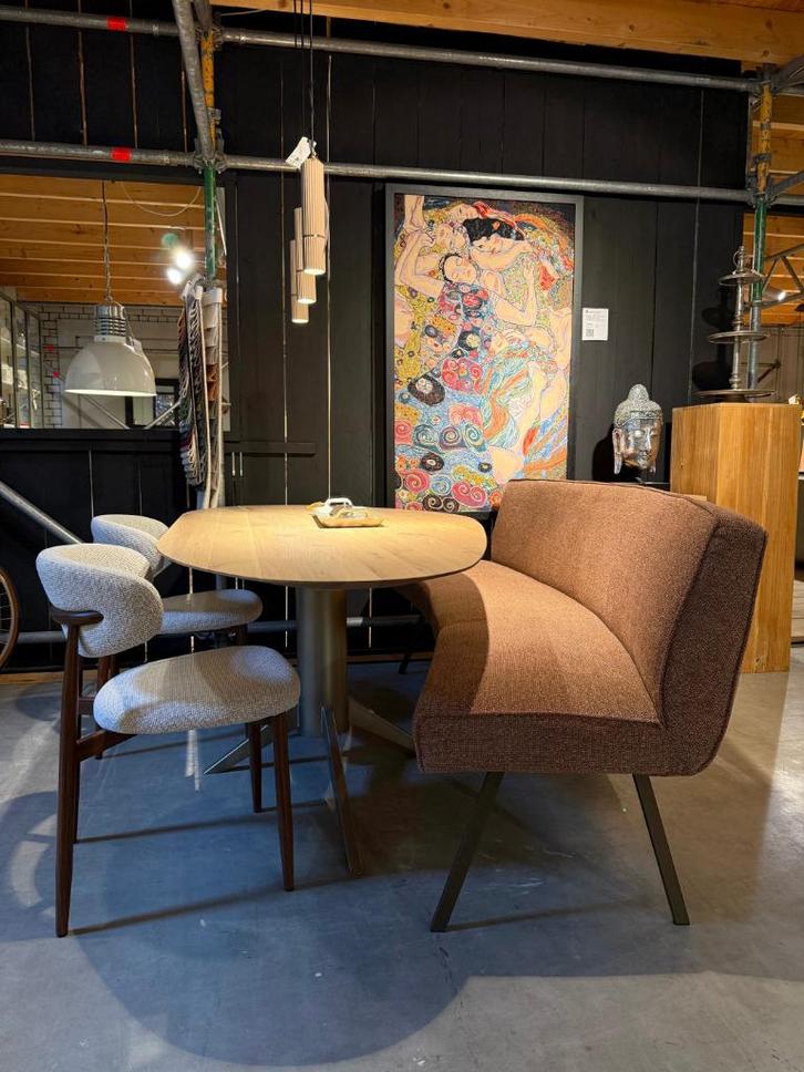 Eetbank ovaal Pumba van HE design, Huis en Inrichting, Stoelen, Nieuw, Vier, Stof, Overige kleuren, Ophalen
