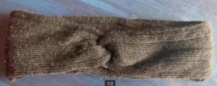 Zwarte gebreide haarband, hoofdband, oorbeschermers, Kleding | Dames, Mutsen, Sjaals en Handschoenen, Gedragen, Muts, Ophalen of Verzenden