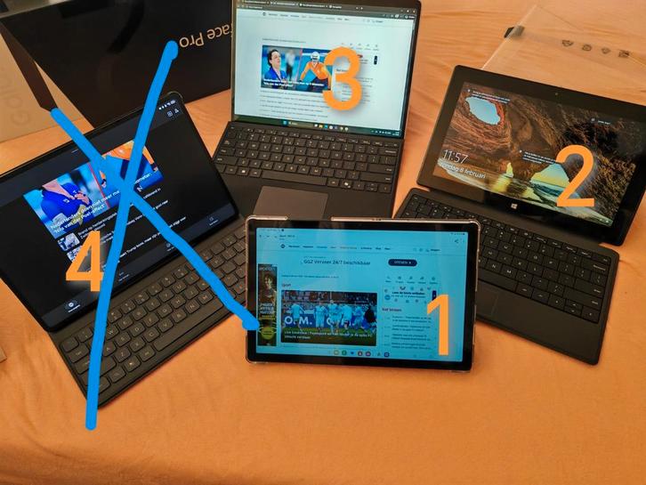 Div zgan tablets Surface Pro 7 Samsung tab Windows & Android, Computers en Software, Windows Laptops, Zo goed als nieuw, 13 inch