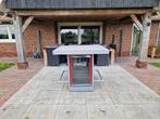 Mancave Statafel steigerhout met Koelkast en LED verlichting, Ophalen of Verzenden, Gebruikt, Vierkant, Hout