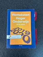 Wetteksten Hoger Onderwijs 2019-2020, Gelezen, Ophalen of Verzenden, Noordhoff Uitgevers, Overige onderwerpen