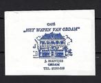 1923 Obdam cafe HET WAPEN VAN OBDAM, Verzamelen, Ophalen of Verzenden, Nederland