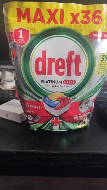 5 pakken Dreft platinum plus maxi 36 in pak beschikbaar voor biedingen