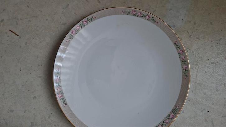 Porselein servies Bavaria wit met roze roosjes, aanvulling, Antiek en Kunst, Antiek | Servies los, Ophalen of Verzenden
