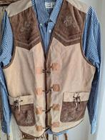 Gilet leer oktoberfeest Trachten Tiroler, Kleding | Heren, Carnavalskleding en Feestkleding, Ophalen, Zo goed als nieuw, Maat 52/54 (L)