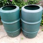 2 Regentonnen - 100 Liter per stuk, Ophalen, Kunststof, Gebruikt, Met kraantje