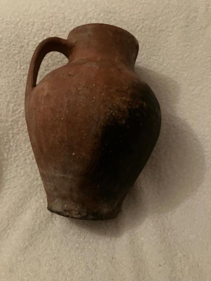 Oude klei kan of kruik, Antiek en Kunst, Curiosa en Brocante, Ophalen of Verzenden