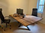 Prachtige massief houten bureau/tafel/werkblad van wagonplan, Ophalen, Gebruikt, Bureau