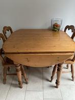 Grenenhouten Eethoek met 4 Stoelen, Antiek en Kunst, Antiek | Meubels | Tafels, Ophalen