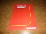 brochure Nissan Sunny, Boeken, Auto's | Folders en Tijdschriften, Ophalen of Verzenden, Zo goed als nieuw, Overige merken