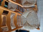 4  stoelen met biezen zitting, Huis en Inrichting, Stoelen, Ophalen, Riet of Rotan, Gebruikt, Overige kleuren