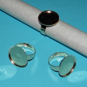 Ring om zelf te decoreren, goud, model C, 18mm vlakje beschikbaar voor biedingen