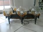 Fraaie Hanglamp/Kroonluchter, Ophalen, Gebruikt, Hout