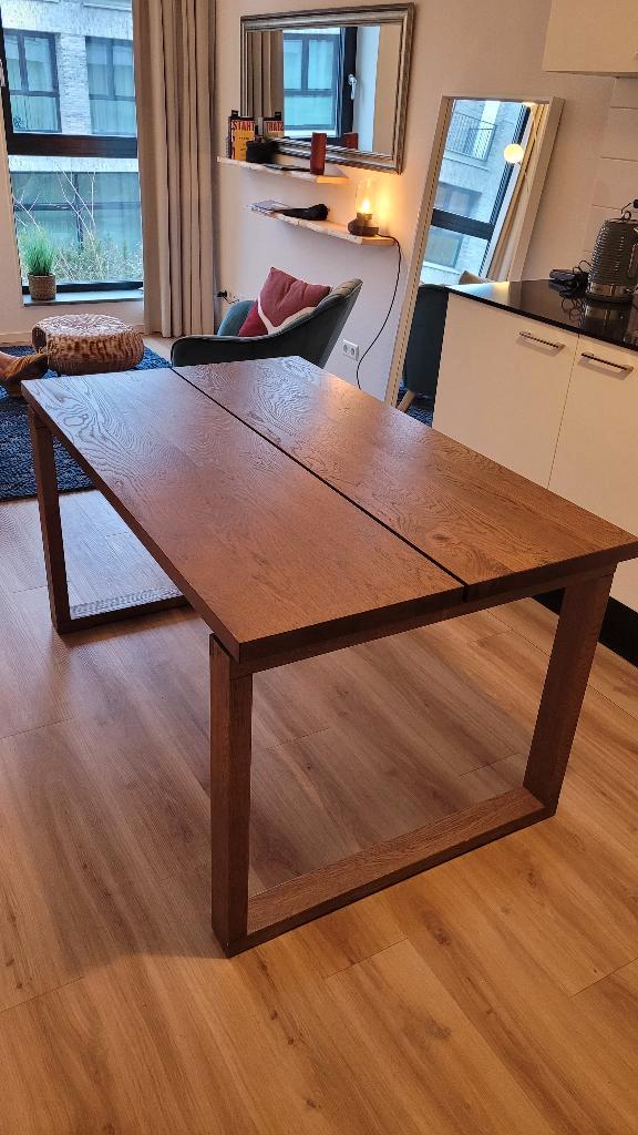 IKEA MORBYLANGA oak dining table 140x80 cm, Huis en Inrichting, Tafels | Eettafels, Zo goed als nieuw, 100 tot 150 cm, 50 tot 100 cm