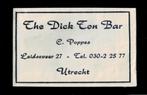 suikerzakje 724 The Dick Ton Bar Utrecht, Verzamelen, Ophalen of Verzenden, Nederland
