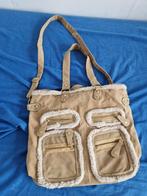 Nieuwe suede faux fur handtas, Ophalen of Verzenden, Nieuw, Beige, Handtas