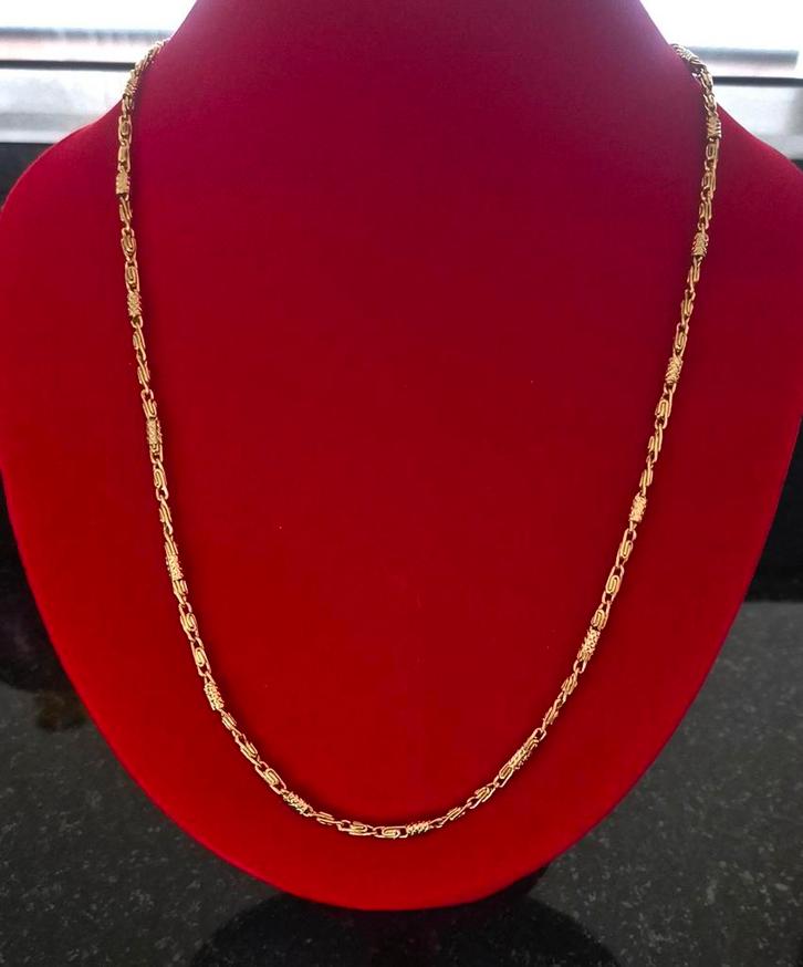 Apart mooie gold plated verguld gouden 60cm ketting  Nieuw, Sieraden, Tassen en Uiterlijk, Kettingen, Nieuw, Overige materialen