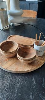 Stoer dienblad hengsel sfeer hout, Huis en Inrichting, Woonaccessoires | Dienbladen, Ophalen of Verzenden, Zo goed als nieuw, Rechthoekig
