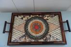 Prachtig jaren 40 vintage vlinder dienblad van soorten hout, Antiek en Kunst, Ophalen of Verzenden