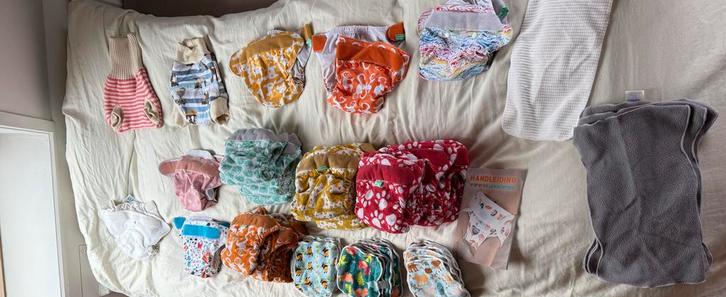Wasbare luiers pakket maat 2 - compleet!, Kinderen en Baby's, Babykleding | Overige, Gebruikt, Jongetje of Meisje, Ophalen of Verzenden